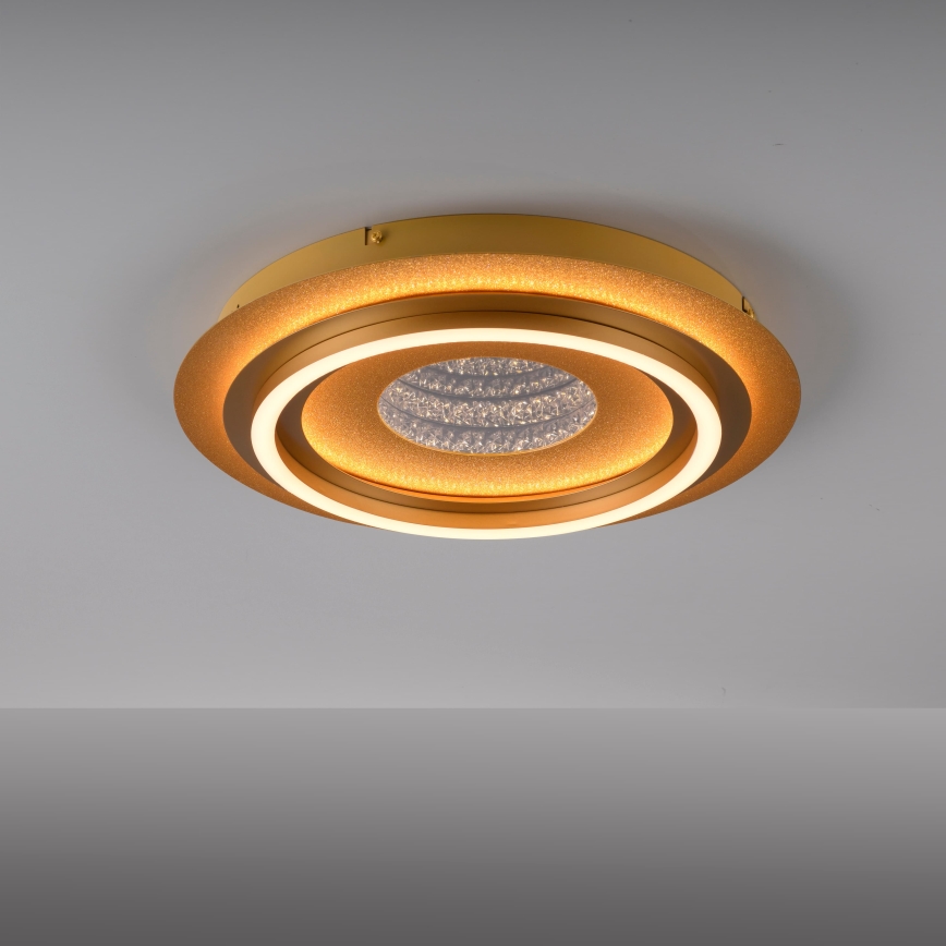 JUST LIGHT. 15089-60 - LED laelamp CICHIO LED/36W/230V läbimõõt 40 cm kuldne
