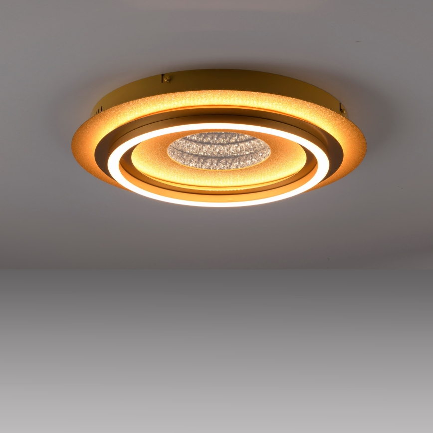 JUST LIGHT. 15089-60 - LED laelamp CICHIO LED/36W/230V läbimõõt 40 cm kuldne