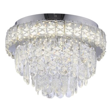 JUST LIGHT. 15092-17 - LED laelamp KULUNKA LED/33W/230V läbimõõt 38 cm läikiv kroom