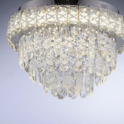JUST LIGHT. 15092-17 - LED laelamp KULUNKA LED/33W/230V läbimõõt 38 cm läikiv kroom