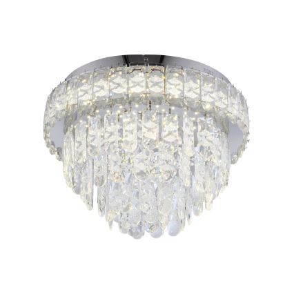 JUST LIGHT. 15092-17 - LED laelamp KULUNKA LED/33W/230V läbimõõt 38 cm läikiv kroom