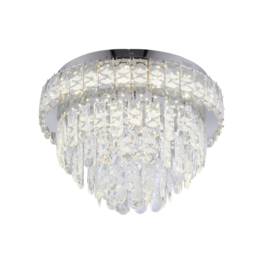 JUST LIGHT. 15092-17 - LED laelamp KULUNKA LED/33W/230V läbimõõt 38 cm läikiv kroom