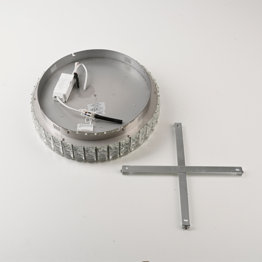 JUST LIGHT. 15092-17 - LED laelamp KULUNKA LED/33W/230V läbimõõt 38 cm läikiv kroom