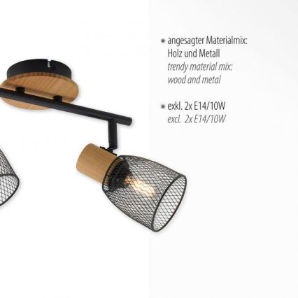 JUST LIGHT. 15192-79 - Kohtvalgusti TAMIS 2xE14/10W/230V