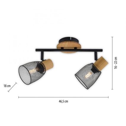 JUST LIGHT. 15192-79 - Kohtvalgusti TAMIS 2xE14/10W/230V