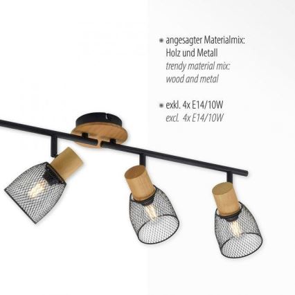 JUST LIGHT. 15194-79 - Kohtvalgusti TAMIS 4xE14/10W/230V