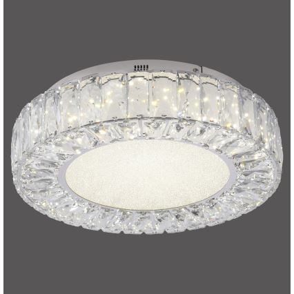 JUST LIGHT. 15221-17 - LED laelamp KULUNKA LED/32W/230V Ø 37 cm läikiv kroom