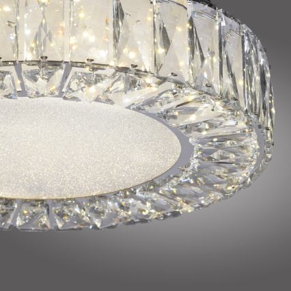 JUST LIGHT. 15221-17 - LED laelamp KULUNKA LED/32W/230V Ø 37 cm läikiv kroom