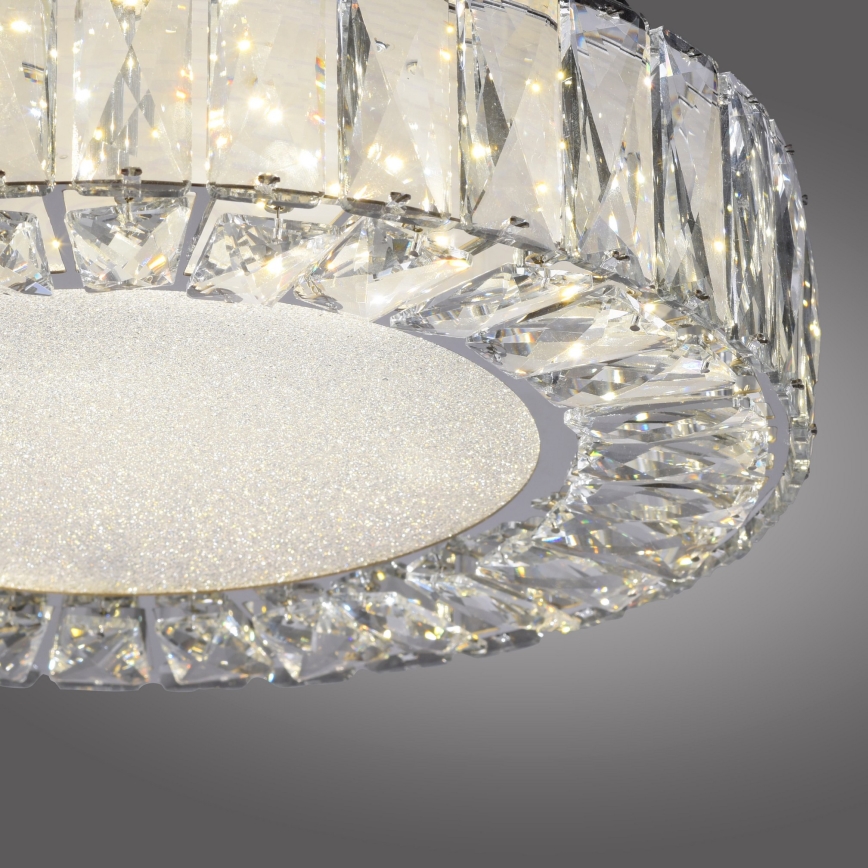 JUST LIGHT. 15221-17 - LED laelamp KULUNKA LED/32W/230V Ø 37 cm läikiv kroom