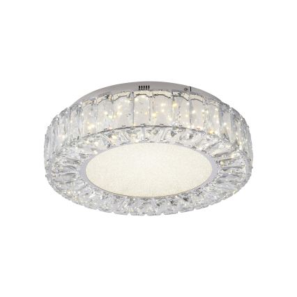JUST LIGHT. 15221-17 - LED laelamp KULUNKA LED/32W/230V Ø 37 cm läikiv kroom