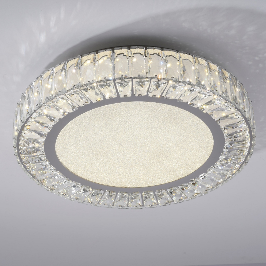JUST LIGHT. 15222-17 - LED laelamp KULUNKA LED/46W/230V, läbimõõt 50 cm, läikiv kroom
