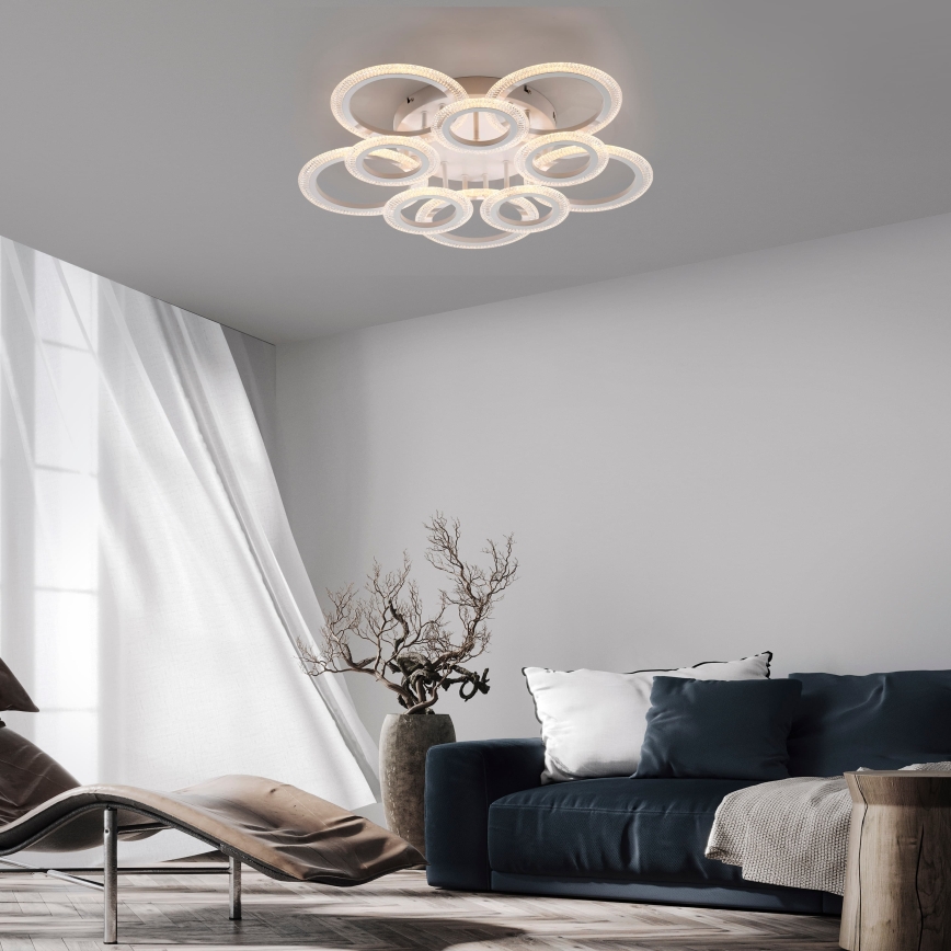 JUST LIGHT. 15268-16 - LED laelamp CRYSTALLO LED/48,5W/230V läbimõõt 68,6 cm valge