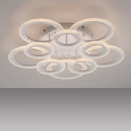 JUST LIGHT. 15268-16 - LED laelamp CRYSTALLO LED/48,5W/230V läbimõõt 68,6 cm valge