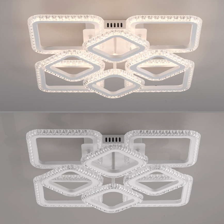 JUST LIGHT. 15269-16 - LED laelamp CRYSTALLO LED/43,5W/230V 49x49 cm valge