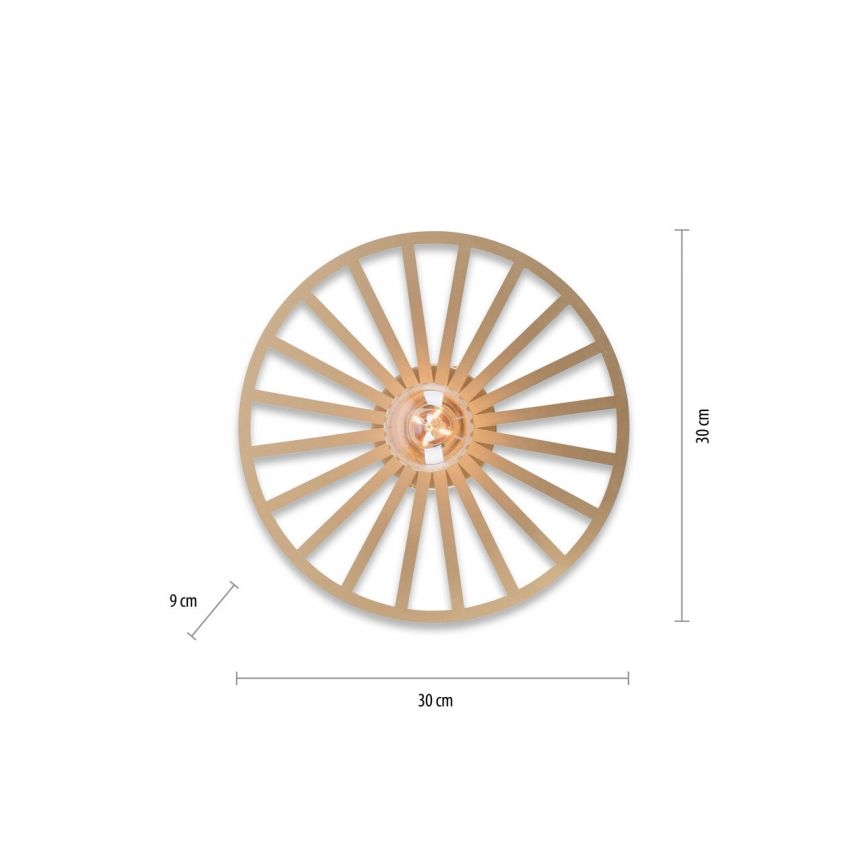 JUST LIGHT. 15635-60 - Laevalgusti SPIKE 1xE27/40W/230V d. 30 cm messing