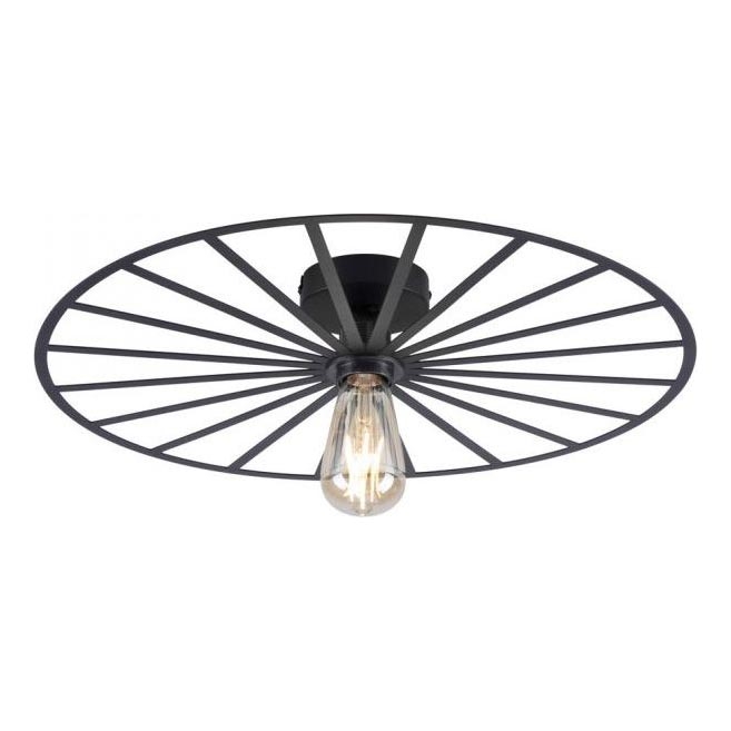 JUST LIGHT. 15636-18 - Laevalgusti SPIKE 1xE27/40W/230V d. 50 cm must