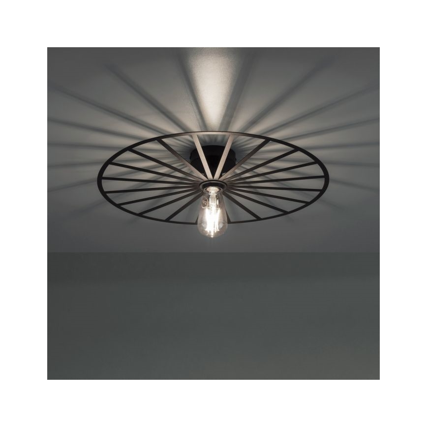 JUST LIGHT. 15636-18 - Laevalgusti SPIKE 1xE27/40W/230V d. 50 cm must