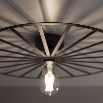 JUST LIGHT. 15636-18 - Laevalgusti SPIKE 1xE27/40W/230V d. 50 cm must