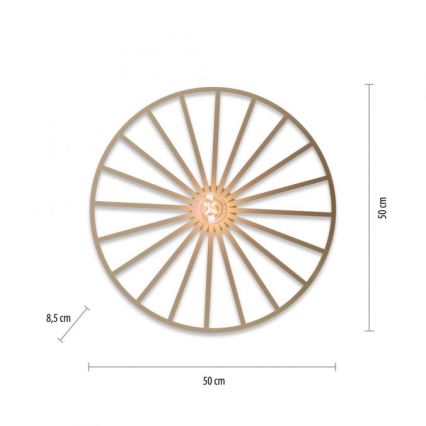 JUST LIGHT. 15636-60 - Laevalgusti SPIKE 1xE27/40W/230V d. 50 cm messing