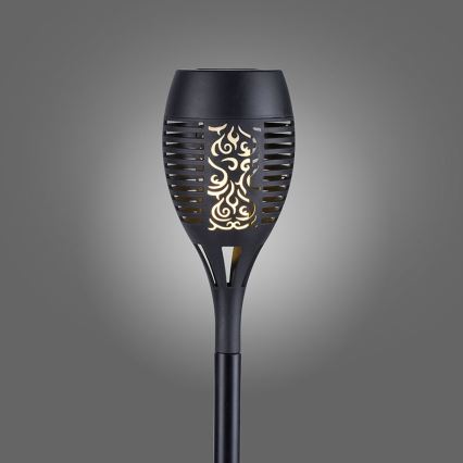 JUST LIGHT. 19106-18-3 - KOMPLEKT 3x LED Päikesepaneeliga valgusti FACKEL LED/0,24W/1,2V 200 mAh IP44 must