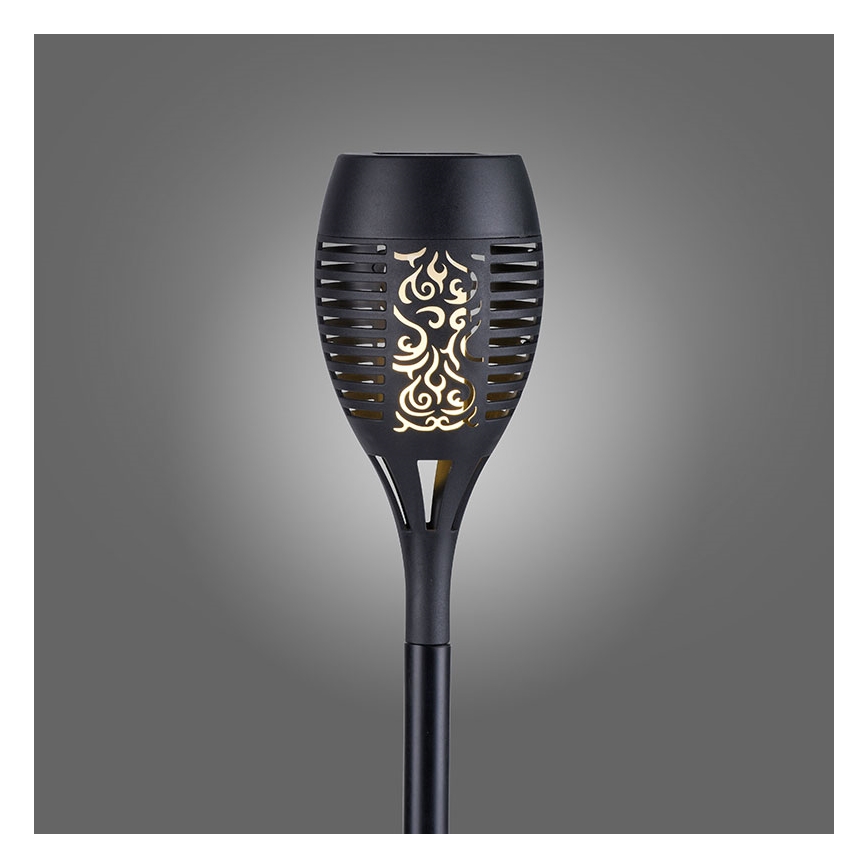 JUST LIGHT. 19106-18-3 - KOMPLEKT 3x LED Päikesepaneeliga valgusti FACKEL LED/0,24W/1,2V 200 mAh IP44 must