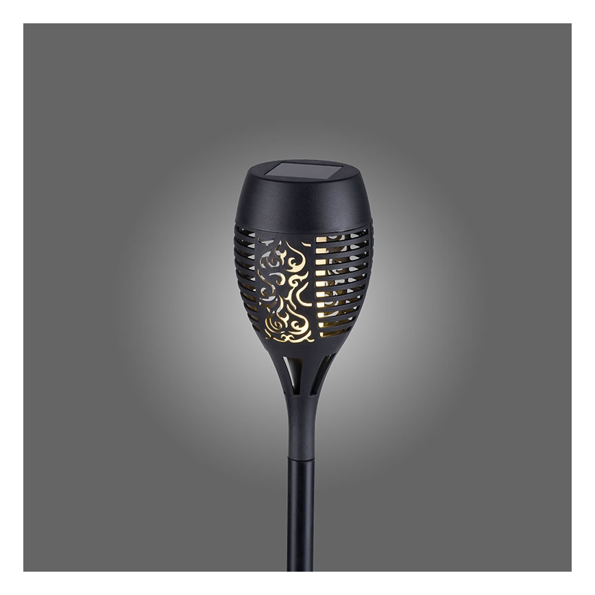 JUST LIGHT. 19106-18-3 - KOMPLEKT 3x LED Päikesepaneeliga valgusti FACKEL LED/0,24W/1,2V 200 mAh IP44 must