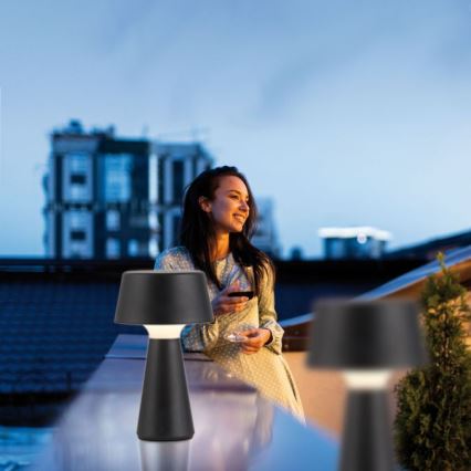 JUST LIGHT. 19260-18 - LED Hämardatav puutetundlik väli lamp ABERA LED/3W/3,7V 2000 mAh USB IP54 must