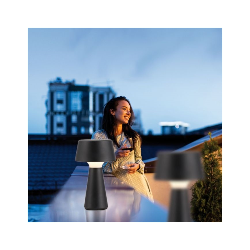 JUST LIGHT. 19260-18 - LED Hämardatav puutetundlik väli lamp ABERA LED/3W/3,7V 2000 mAh USB IP54 must
