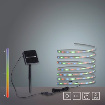 JUST LIGHT. 19971-18 - LED RGB päikesetoitega valgusriba TEANIA LED/3,7V 5 m 1200 mAh IP44 must