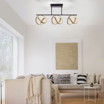 JUST LIGHT. 6245-18 - LED Hämardatav pinnale kinnitatav lühter LOOP 3xLED/11W/230V 2700-5000K + kaugjuhtimispult