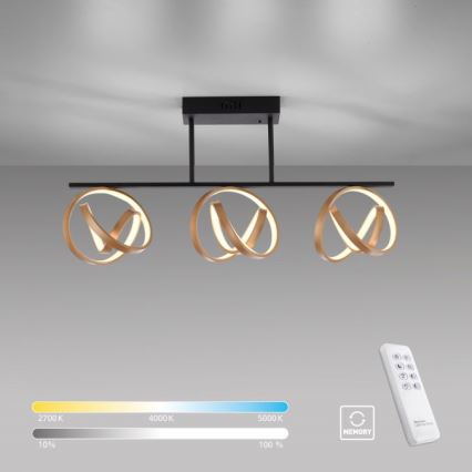 JUST LIGHT. 6245-18 - LED Hämardatav pinnale kinnitatav lühter LOOP 3xLED/11W/230V 2700-5000K + kaugjuhtimispult