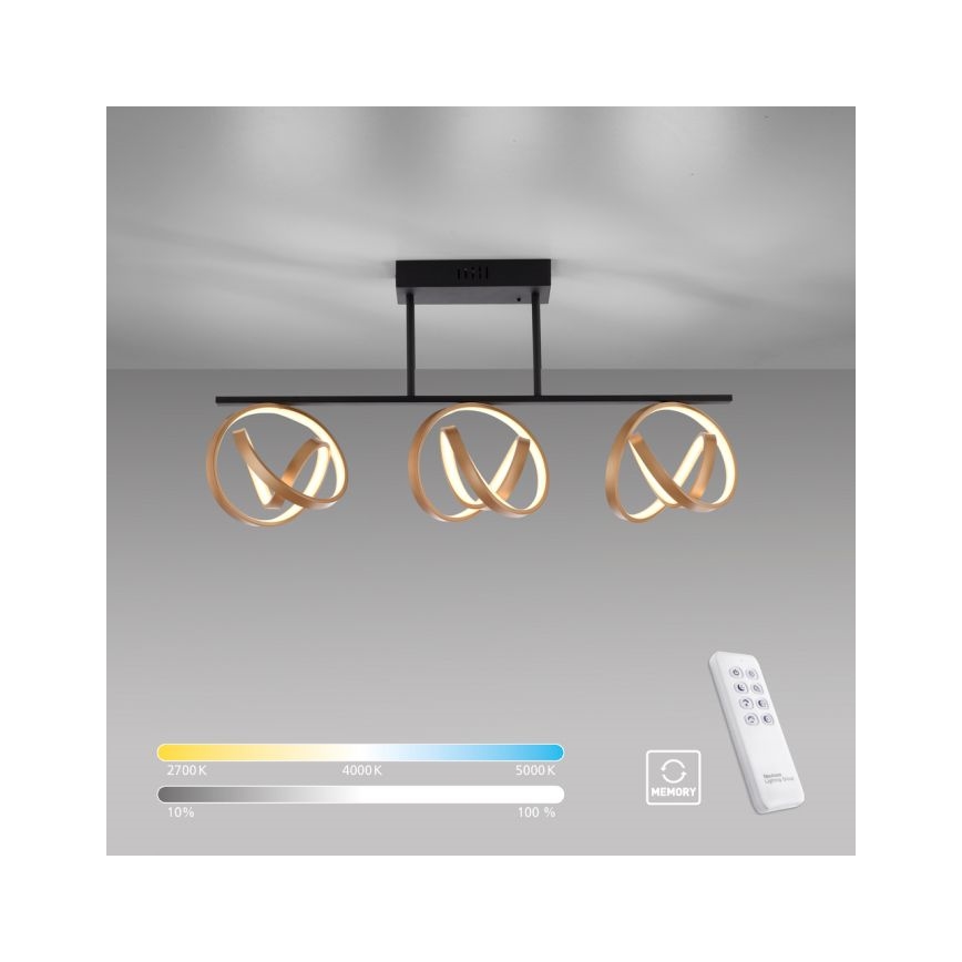JUST LIGHT. 6245-18 - LED Hämardatav pinnale kinnitatav lühter LOOP 3xLED/11W/230V 2700-5000K + kaugjuhtimispult