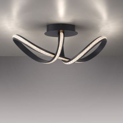 JUST LIGHT. 8475-18 - LED Hämardatav pinnale kinnitatav lühter BRILLA LED/29W/230V must