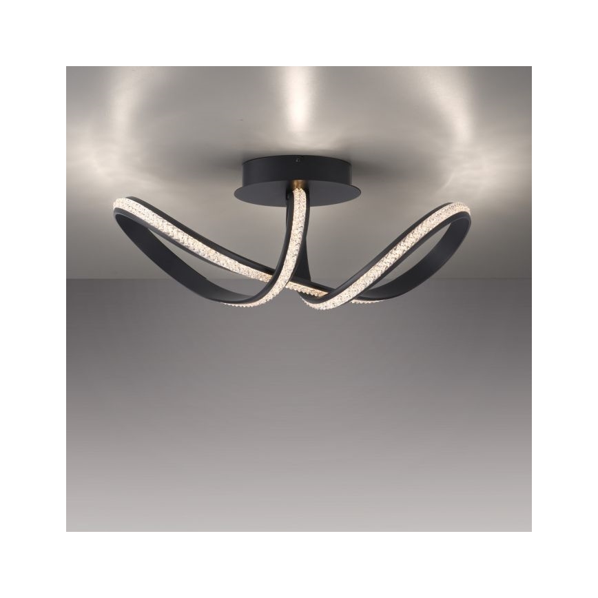 JUST LIGHT. 8475-18 - LED Hämardatav pinnale kinnitatav lühter BRILLA LED/29W/230V must