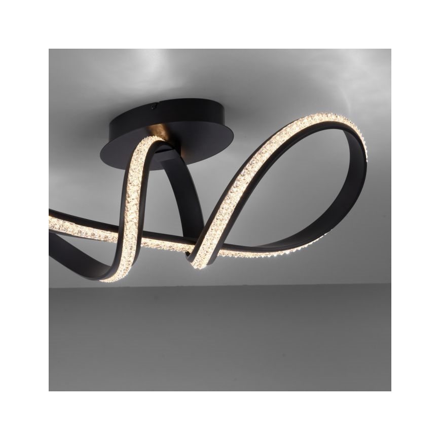 JUST LIGHT. 8475-18 - LED Hämardatav pinnale kinnitatav lühter BRILLA LED/29W/230V must