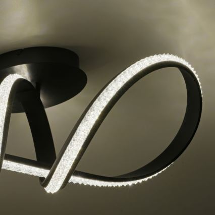 JUST LIGHT. 8475-18 - LED Hämardatav pinnale kinnitatav lühter BRILLA LED/29W/230V must