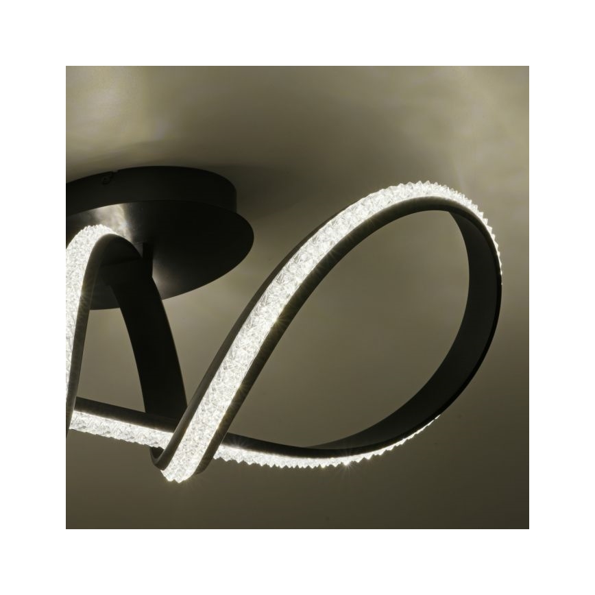 JUST LIGHT. 8475-18 - LED Hämardatav pinnale kinnitatav lühter BRILLA LED/29W/230V must