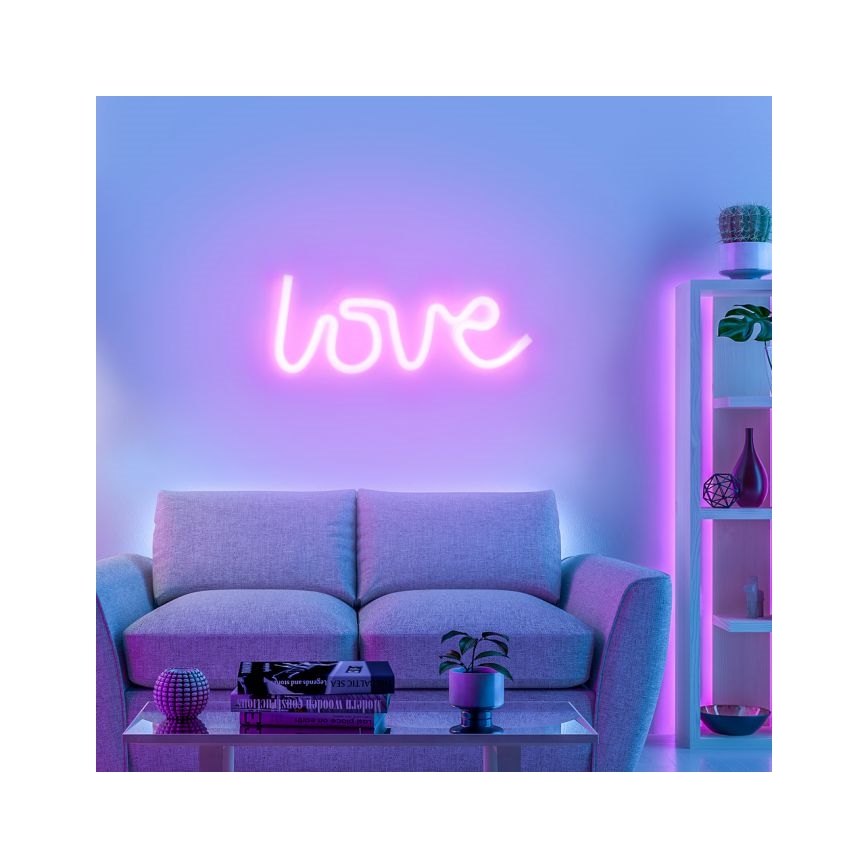 JUST LIGHT. 85021-87 - LED Neoon seinakaunistus NEON LED/6,5W/5V Love