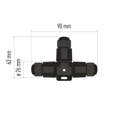 Kaabliga T-liides IP68