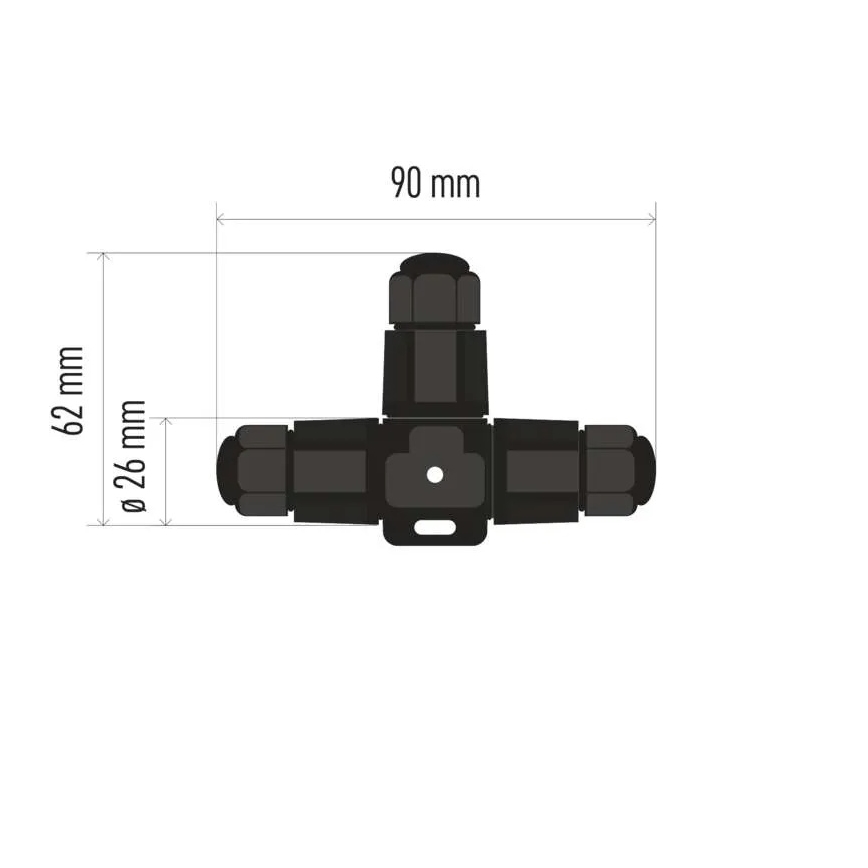 Kaabliga T-liides IP68