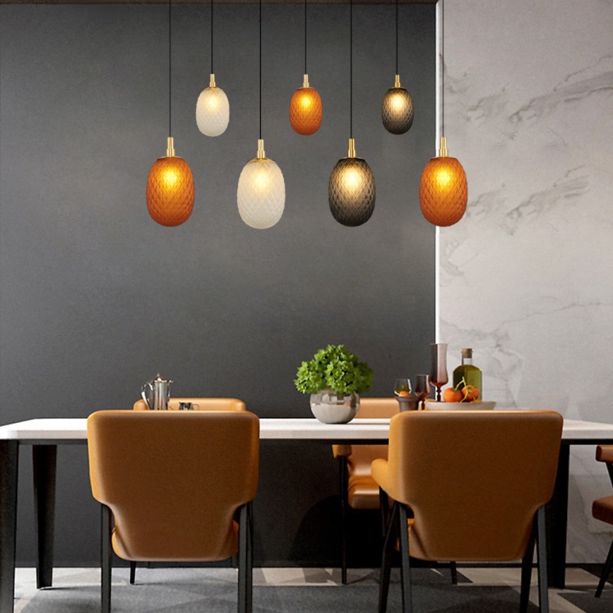 Kaabliga lühter CACTUS 7xG9/5W/230V vaskne/hall/valge