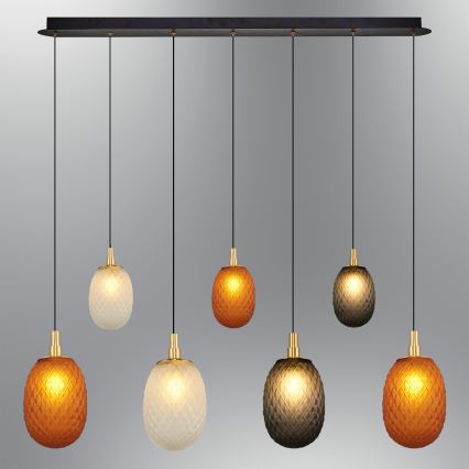 Kaabliga lühter CACTUS 7xG9/5W/230V vaskne/hall/valge