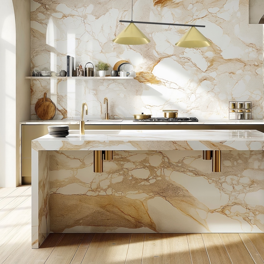 Kaabliga ripatslühter CAPITAL 2xGX53/15W/230V, kuldne