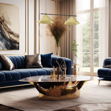 Kaabliga ripatslühter CAPITAL 2xGX53/15W/230V, kuldne