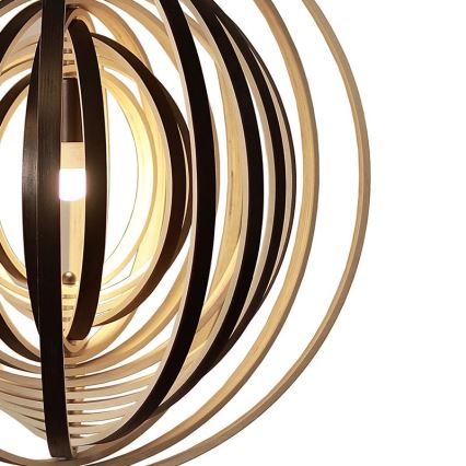 Kaabliga ripatsvalgusti 1xE27/60W/230V Ø 50 cm massiivpuit/vineer/kummipuit