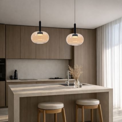 Kaabliga ripatsvalgusti BUENO 1xGX53/9W/230V, läbimõõt 25 cm, suitsune beež
