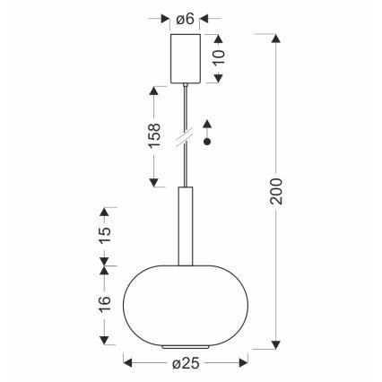 Kaabliga ripatsvalgusti BUENO 1xGX53/9W/230V, läbimõõt 25 cm, suitsune beež