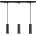 Kaabliga ripatsvalgusti liistsüsteemi PIPE 3xGU10/10W/230V, must