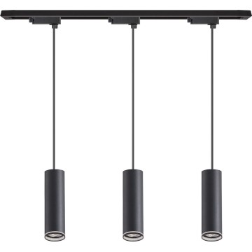 Kaabliga ripatsvalgusti liistsüsteemi PIPE 3xGU10/10W/230V, must