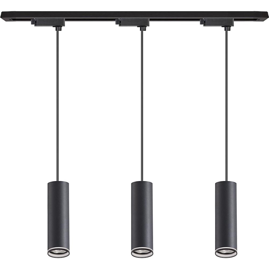 Kaabliga ripatsvalgusti liistsüsteemi PIPE 3xGU10/10W/230V, must